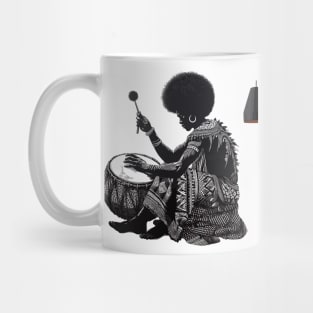 Afrocentric Man Drum Mug